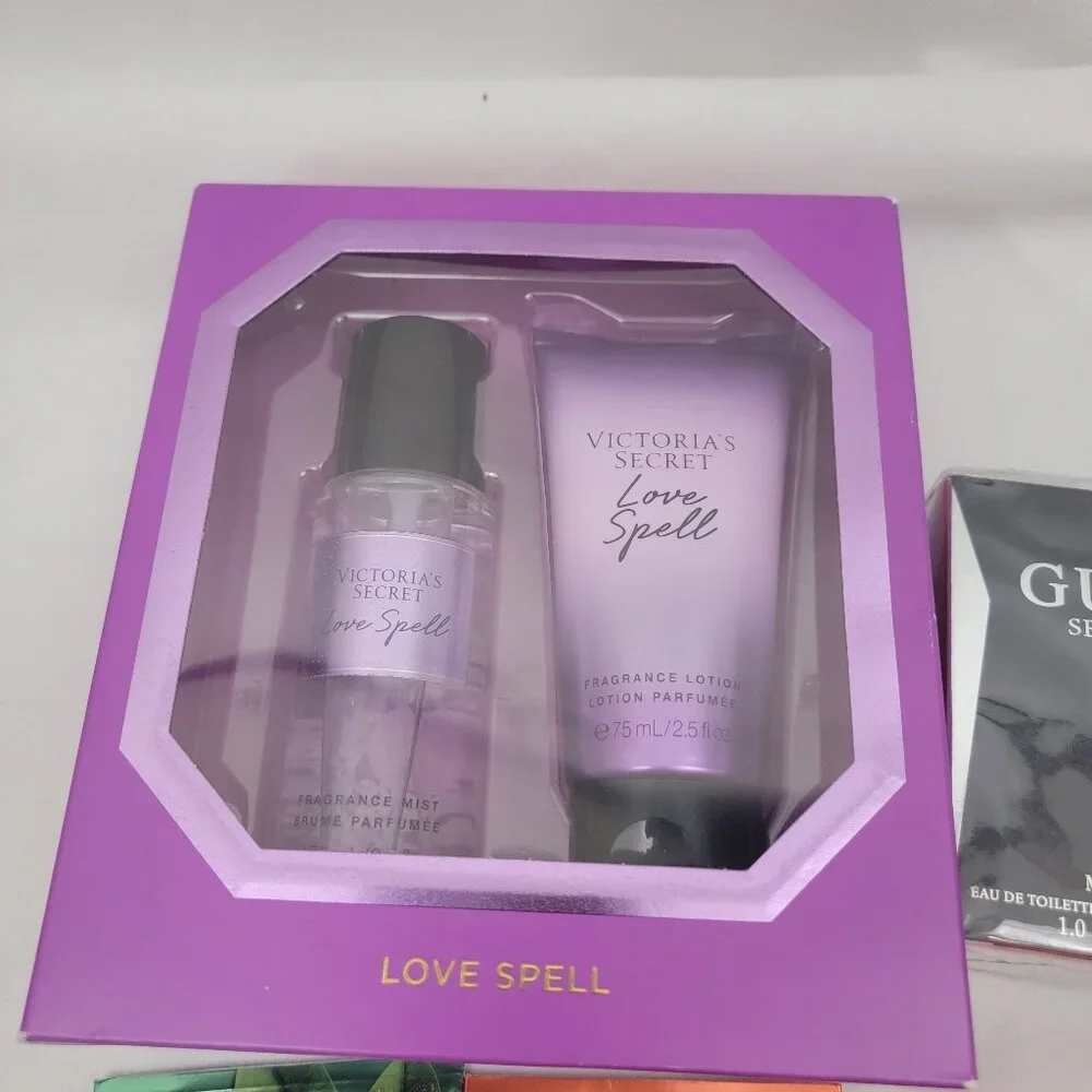 VICTORIAS SECRET Lotion Mixed Bundle Bombshell Love Spell PREMIER GUESS Cologne
